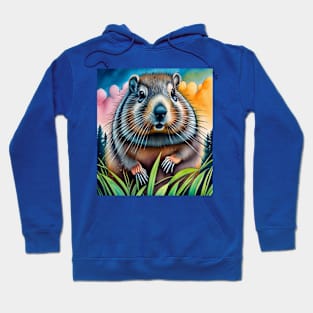 groundhog within the grass Hoodie